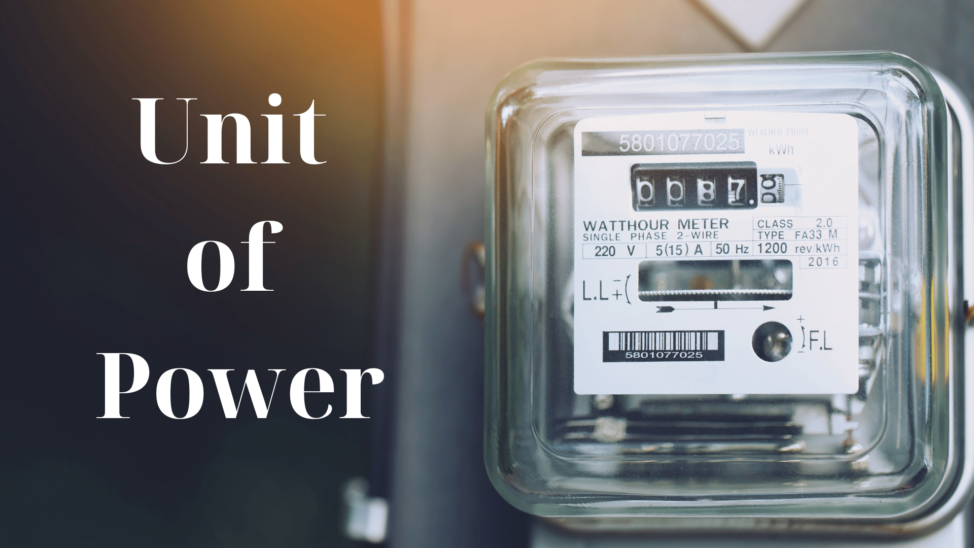 The Unit of Power in the International System (SI)