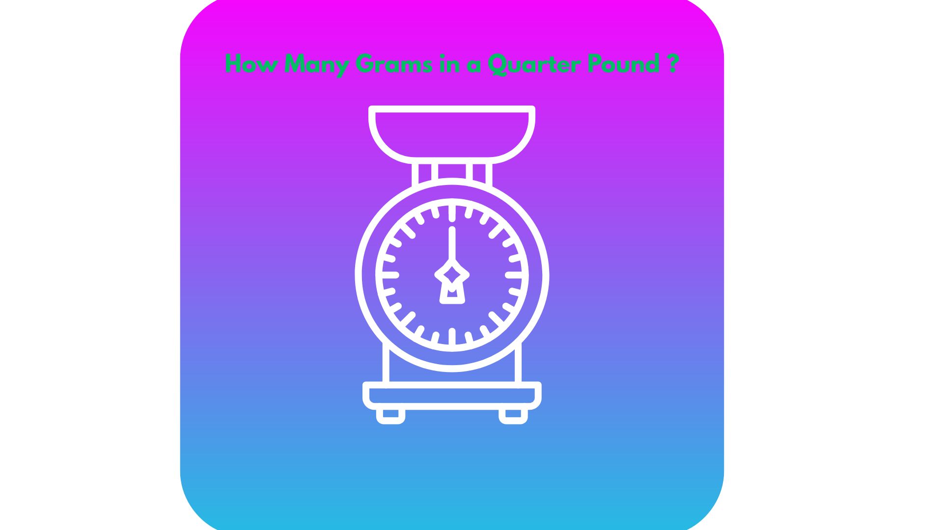How many grams in a quarter pound?