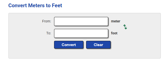 Meter to Foot